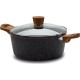 POT  NATURE 10-144-121 (24CM / 4.5LT / STONE BLACK)